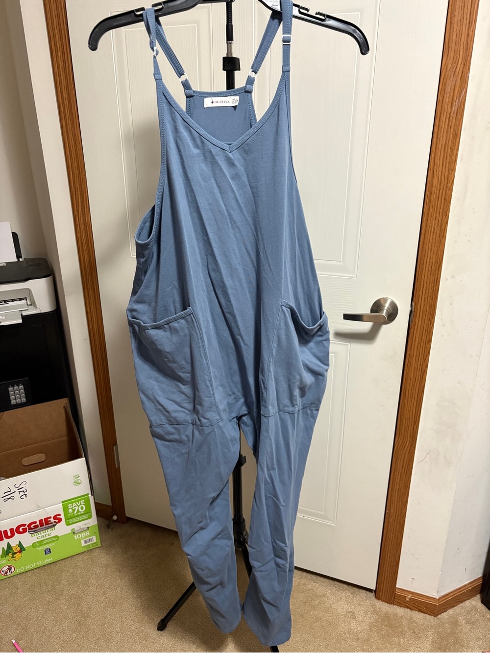 Light Blue Women's Relaxed Jumpsuit